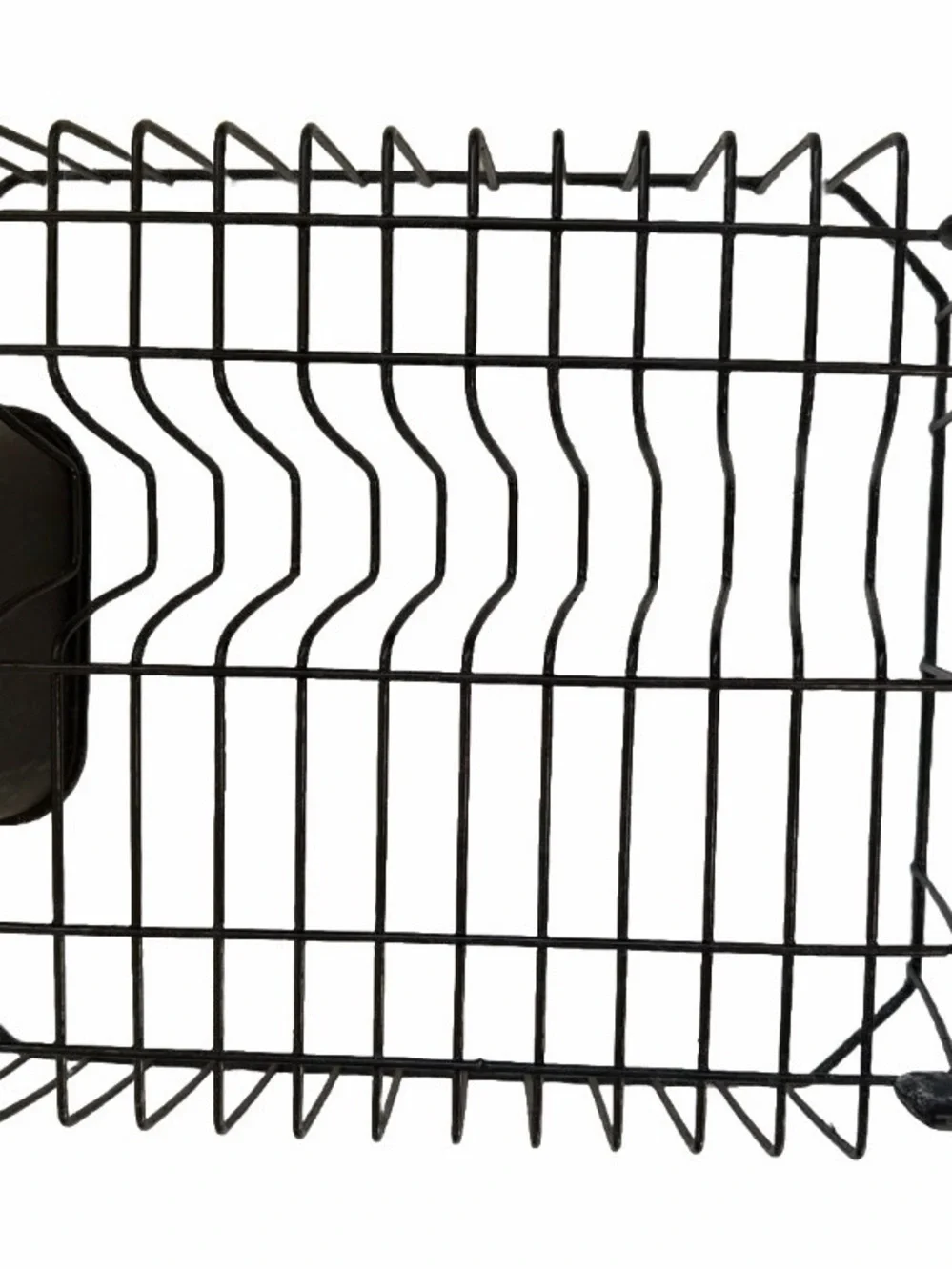 Rubbermaid Large Black Coated Wire Dish Drying Rack Drainer with Utensil Cup